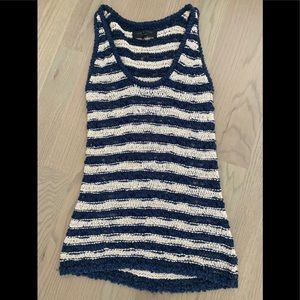 Rag&bone navy & white tank